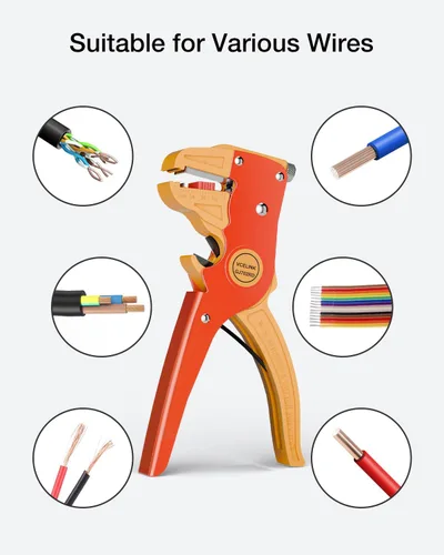 Vista 3 de VCELINK Pelacables y cortador automático de tiras rápidas, pelacables profesional de tira rápida, herramienta de pelado de cables eléctricos