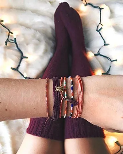Vista 2 de Pura Vida - Pulsera sólida 100 % impermeable, hecha a mano con dije revestido y correa ajustable