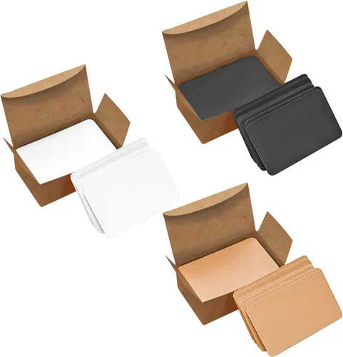 VANRA 300 tarjetas pequeñas en blanco 8.9x5.1 cm, tarjetas de papel grueso de colores, tarjetas de estudio, tarjetas flash, tarjetas de índice, sin