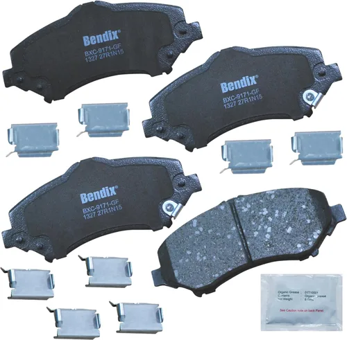Vista 374 de Pastillas de Freno Delanteras Cerámicas Bendix Priority1 CFC430A para Modelos Selectos INFINITI G35, I30, Nissan 350Z, Altima, Juke, Maxima, Sentra