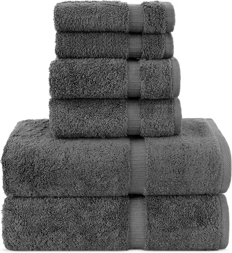 Vista 80 de Chakir Turkish Linens - Juego de toallas de algodón de 6 piezas (2 toallas de baño, 2 toallas de mano, 2 paños)
