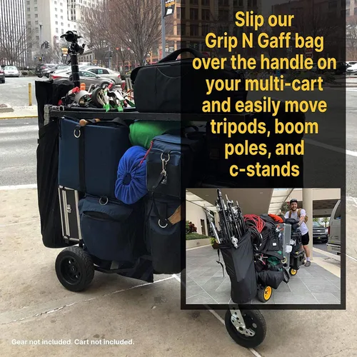 Vista 6 de GripnGaff® Kartmaster Bolsa de nailon para KARTMASTER HD 500 Multicart - Movimiento de vídeo y sonido, equipo de DJ y músico - C-Stands, trípodes