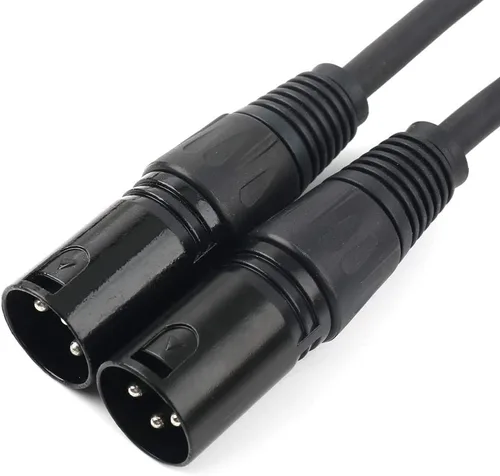 Vista 7 de Disino - Cable divisor XLR hembra a 2 macho cable de micrófono XLR Y cable divisor equilibrado (3 pines macho a 1 hembra) - 1.5 pies