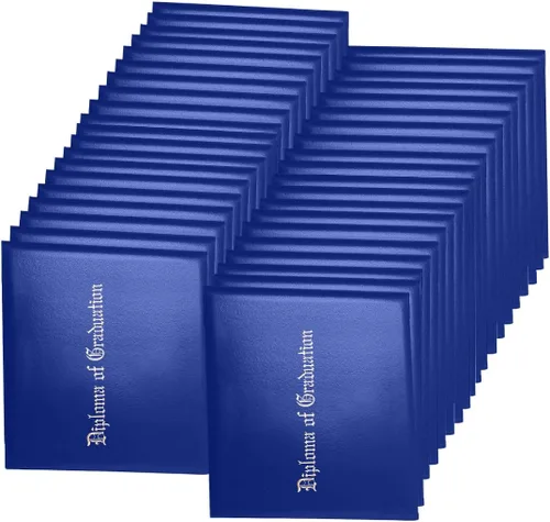 Vista 24 de Funda para diploma de 8.5 x 11 pulgadas, certificado acolchado de cuero sintético de graduación (negro)