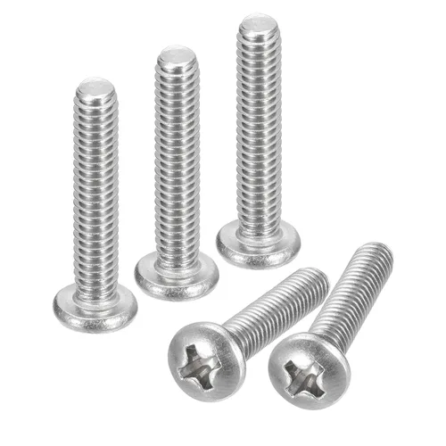 Vista 57 de uxcell Tornillos de máquina de cabeza redonda #10-32x1/2, tornillo de acero inoxidable 304 18-8, accionamiento Phillips, totalmente roscado, acabado