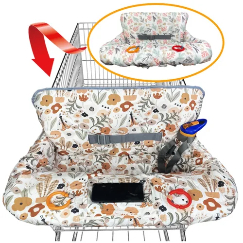 Vista 8 de Funda para carrito de compras para bebé, funda para carrito de comestibles para bebé niño y niña, funda para silla alta para bebé y niño, regalo