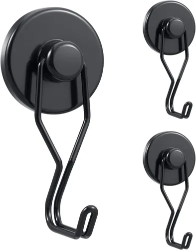 Tohoer Ganchos Magnéticos, Gancho de Imanes de Neodimio de 100LBS de Servicio Pesado y a Prueba de Óxido para Refrigerador, Refrigerador, Horno,