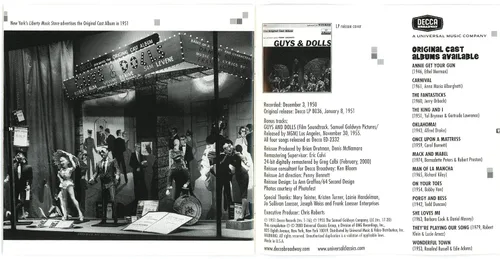 Vista 7 de Guys & Dolls A Decca Broadway Original Cast Recording 1950 Original Broadway Cast