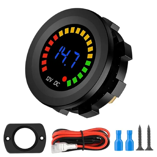 Vista 8 de Linkstyle Medidor de Batería de 12 V, Voltímetro Impermeable de 12 V, Medidor de Voltaje de Pantalla Digital para Marina, Auto, Motocicleta