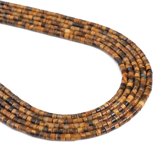 Vista 29 de BEADIA Cuentas Espaciadoras de Jade Natural Africano Planas Redondas Sueltas para Hacer Joyas con Abalorios 3mmx2mm 38cm Jade africano