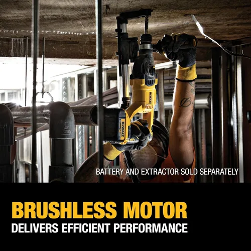Vista 7 de DEWALT Martillo giratorio inalámbrico de 20 V MAX SDS Plus de 1 pulgada con mango en D, solo herramienta desnuda (DCH133B)