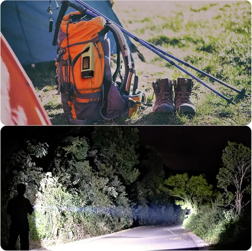 Vista 8 de Simpeak Paquete de 2 linternas LED de emergencia con manivela de mano, linterna de supervivencia con linterna de dinamo para deportes al aire libre