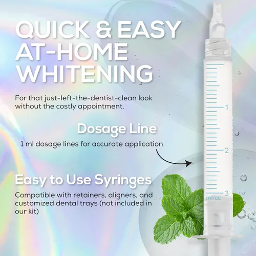 Vista 5 de Venus Visage Kit de recambio de gel blanqueador de dientes, jeringas (paquete de 8) – 35% peróxido de carbamida blanqueador de dientes – Gel