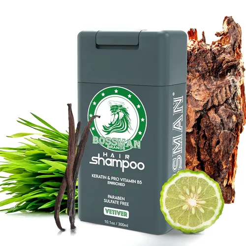 Vista 9 de Bossman Combo de champú y acondicionador para el cabello, sin parabenos y sin sulfatos (Royal Oud)