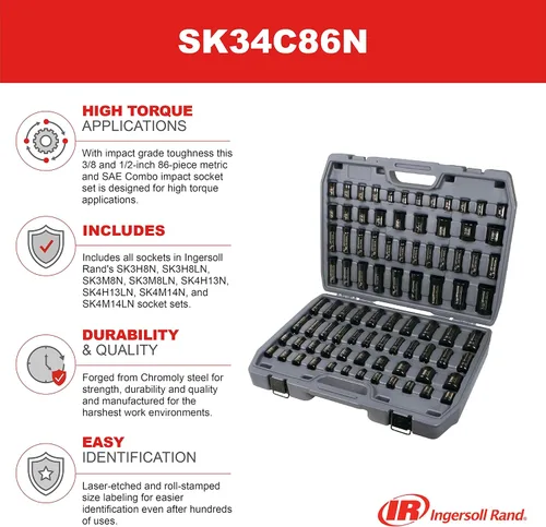 Vista 2 de Ingersoll Rand SK34C86N Mega Socket Set (86 piezas)