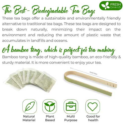 Vista 8 de FreshDrinkUS, 105 bolsas de té de hoja de laurel premium, 100% natural y puro de hojas de laurel. Té de hierbas de laurel de hojas sueltas.