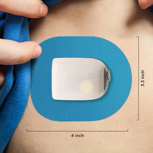 Vista 4 de SIMPATCH Parche adhesivo OmniPod (paquete de 25) - Adhesivo impermeable, cinta CGM - Múltiples opciones de color (Biege)