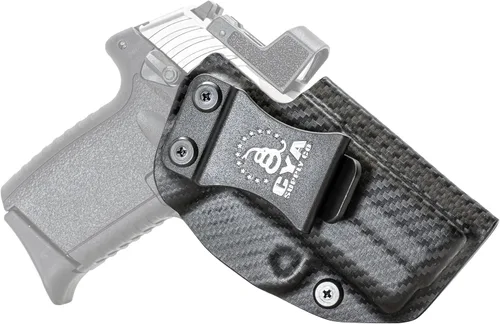 Vista 40 de CYA Supply Co. - Fundas IWB de fibra de carbono listas para ópticas - Múltiples ajustes - Compañía de veteranos - Hecho en EE. UU