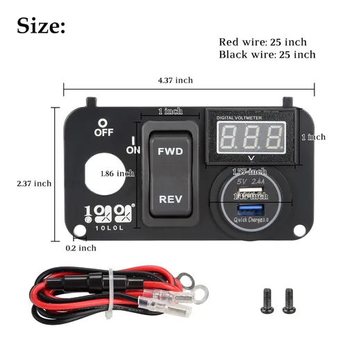 Vista 6 de 10L0L Placa del Panel de Consola del Interruptor de Llave del Carrito de Golf para EZGO TXT PDS 2003 en adelante Eléctrico, Equipado con Interruptor