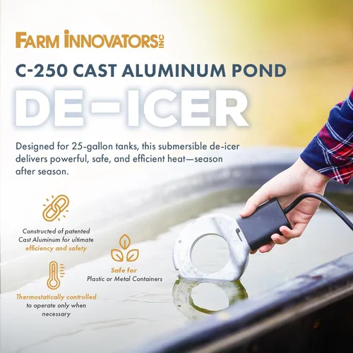 Vista 2 de Anticongelante Farm Innovators, "Around the Farm", sumergible, herramienta, de aluminio fundido, 250 vatios, modelo C-250