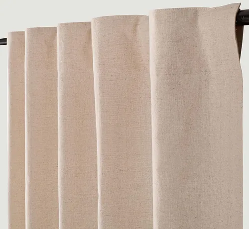 Vista 9 de Cortinas de lino natural – Juego de 2 paneles con pestaña trasera, 50 x 63 pulgadas cada uno, cortinas texturizadas con aspecto de lino para sala
