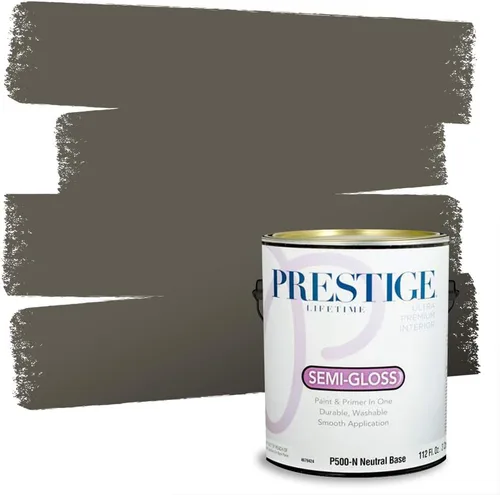 Vista 89 de PRESTIGE Paints - Pintura interior e imprimación en uno, 1 galón, cáscara de huevo, pimienta envejecida