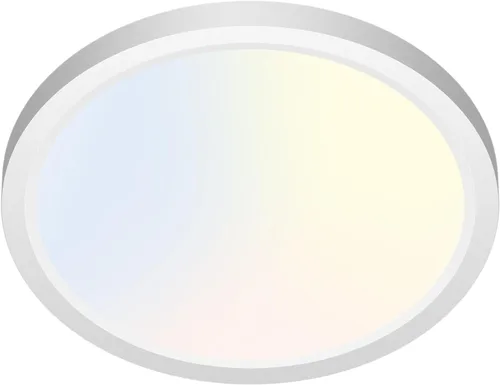zemty Lámpara de Techo LED de 6.5 Pulgadas, 12W 1200lm Accesorios de Iluminación, Ajustable 3000K 4000K 6500K, Lámpara de Techo Plana Redonda para