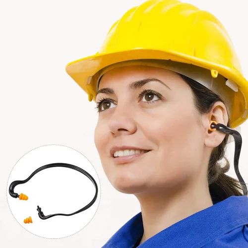 Vista 5 de Sumind 12 tapones para los oídos, bandas auditivas, bandas para los oídos, tapones reutilizables, protección de construcción, cápsulas de repuesto