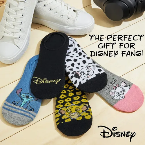 Vista 3 de Disney Calcetines tobilleros para mujeres y adolescentes que no se ven