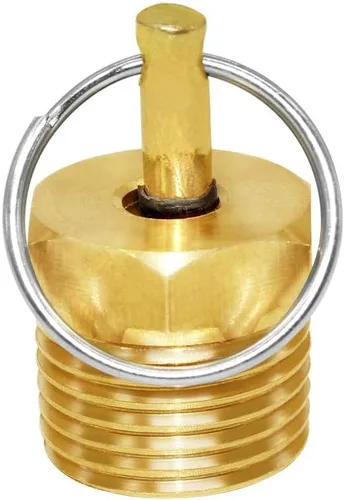 Vista 5 de Joywayus Válvula de drenaje de latón de 1/2 pulgada macho válvula de alivio de presión tanque de drenaje válvula de seguridad con anillo de tracción