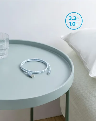 Vista 7 de Anker - Cable USB A a Lightning (1 m, certificado MFi, nailon, 1 unidad), cable USB a Lightning para iPhone 14/13/12/11 Pro/11/XS MAX/XR/8/7/6s Plus