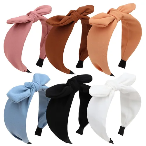 Vista 18 de Jaciya Bandanas con lazo para mujer, diadema con orejas de conejo, diadema con lazo para niñas, accesorios para el cabello