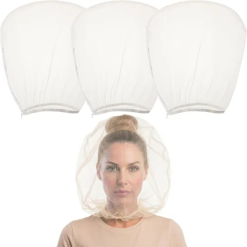 Vista 10 de Oversized Makeup Protector Hood, Guards Hair & Makeup While Dressing, Nylon Chiffon, Reusable, Zip Closure, Machine Washable