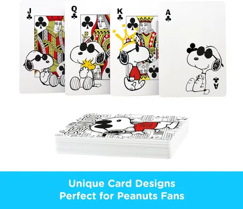 Vista 3 de Aquarius Peanuts Joe Cool - Baraja de cartas con temática Joe Cool para tus juegos de cartas favoritos, mercancía y coleccionables de Peanuts