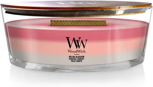 Vista 27 de WoodWick Evening Luxe - Vela mediana en frasco con forma de reloj de arena, cera de mezcla de soya prémium, mecha de madera Pluswick Innovation