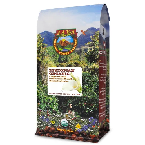Vista 11 de Café orgánico bajo en ácido, grano entero, sin moho y apto para el estómago por Java Planet, café Black Magic Blend, tostado medio oscuro, sabor