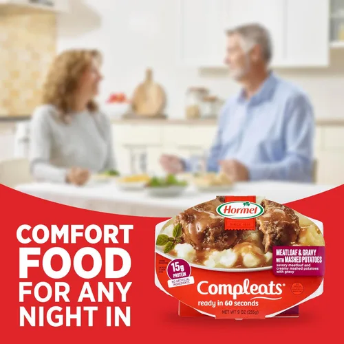 Vista 7 de HORMEL COMPLEATS Pastel de carne y salsa con puré de papas bandeja para microondas, 9 onzas (paquete de 6)