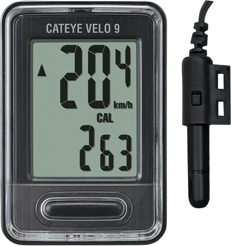 Vista 24 de CATEYE Computadora de bicicleta con cable - Velocímetro y odómetro de nivel básico, perfecto para ciclistas principiantes, arranque y parada