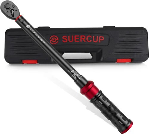 Vista 9 de SUERCUP Llave dinamométrica de clic de 1 pulgada, 200-1300 pies-libra/271-1761.5Nm, llave dinamométrica de clic de doble dirección de 48 dientes