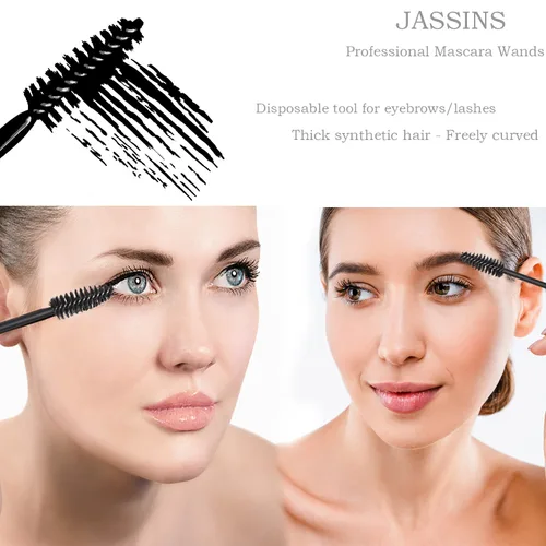Vista 4 de Kit de herramientas de maquillaje desechables de 300 piezas, cepillo para cejas/cepillo de rímel, aplicadores de labios/aplicadores de sombra
