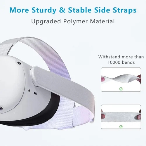 Vista 3 de Saqico Head Strap for Oculus Quest 2, Replacement for Elite Strap, Enhanced Comfort and Gaming Immersion VR Accessories Compatible with OculusMeta