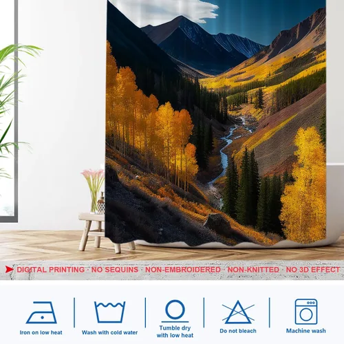 Vista 24 de Shrahala Father and Child Embracing No Hooks Shower Curtain with Snap in Liner Set, Tender Moment Captured Bathroom Décor Polyester Fiber Waterproof