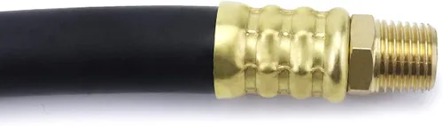 Vista 8 de Manguera para compresor de aire QWORK, manguera de aire de 3/8" x 15", presión máxima de trabajo de 300 PSI, conexiones de 1/4" macho NPT a 1/4