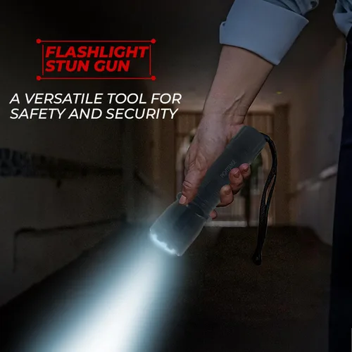 Vista 6 de FIGHTSENSE - Pistola paralizante resistente con linterna para autodefensa de mujer - Baterías recargables - Linterna LED brillante con tres modos