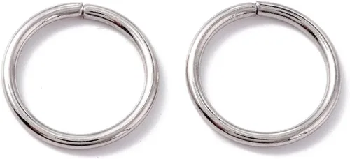 Vista 15 de HDSupplies 100 anillos de acero inoxidable 304 en tono negro, calibre 18 de 0.236 in (0.039 pulgadas de grosor)