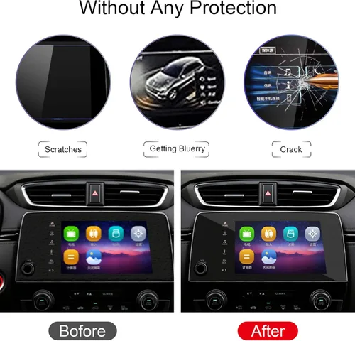 Vista 2 de TTCR-II Protector de pantalla para Honda CRV EX EX-L Touring Pantalla de navegación de 7 pulgadas 2017-2022, para Honda CRV Protector de pantalla