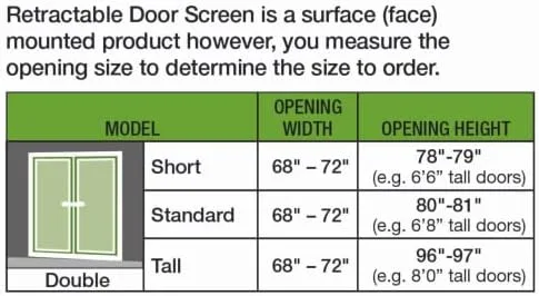 Vista 3 de Cool Genius - Puertas retráctiles para puerta doble, cortas, 78 pulgadas de altura, color blanco, fácil de instalar, puerta mosquitera retráctil