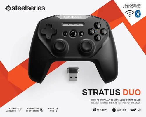 Vista 7 de SteelSeries Stratus Duo - Controlador inalámbrico para juegos hecho para Android Windows y realidad virtual conectividad inalámbrica doble