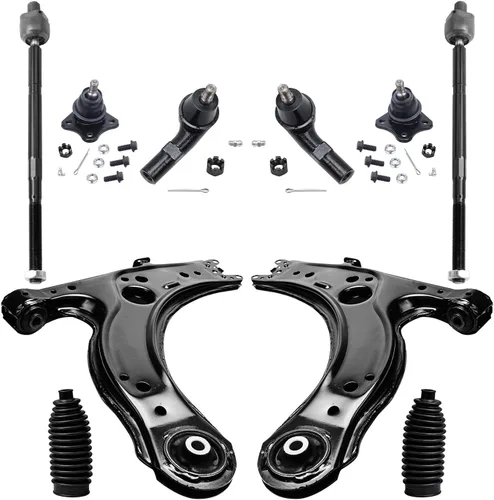 Vista 12 de Detroit Axle - Kit de suspensión delantera de 10 piezas para Chevrolet Trailblazer GMC Envoy 2004-2007 2005 2006 Soportes de brazo de control