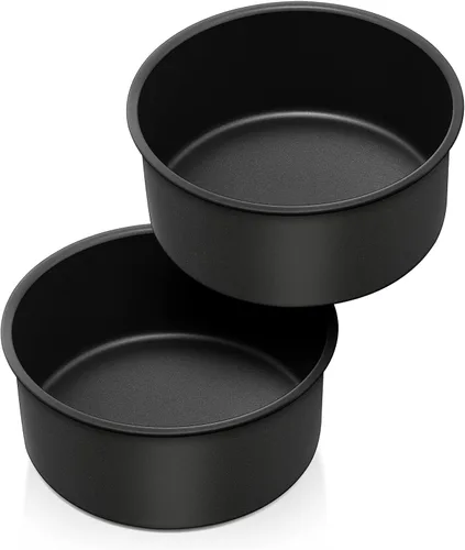 P&P CHEF Molde para pasteles de 6 pulgadas, antiadherentes redondas para hornear, juego de moldes para tartas para cumpleaños, bodas, 2.94 pulgadas